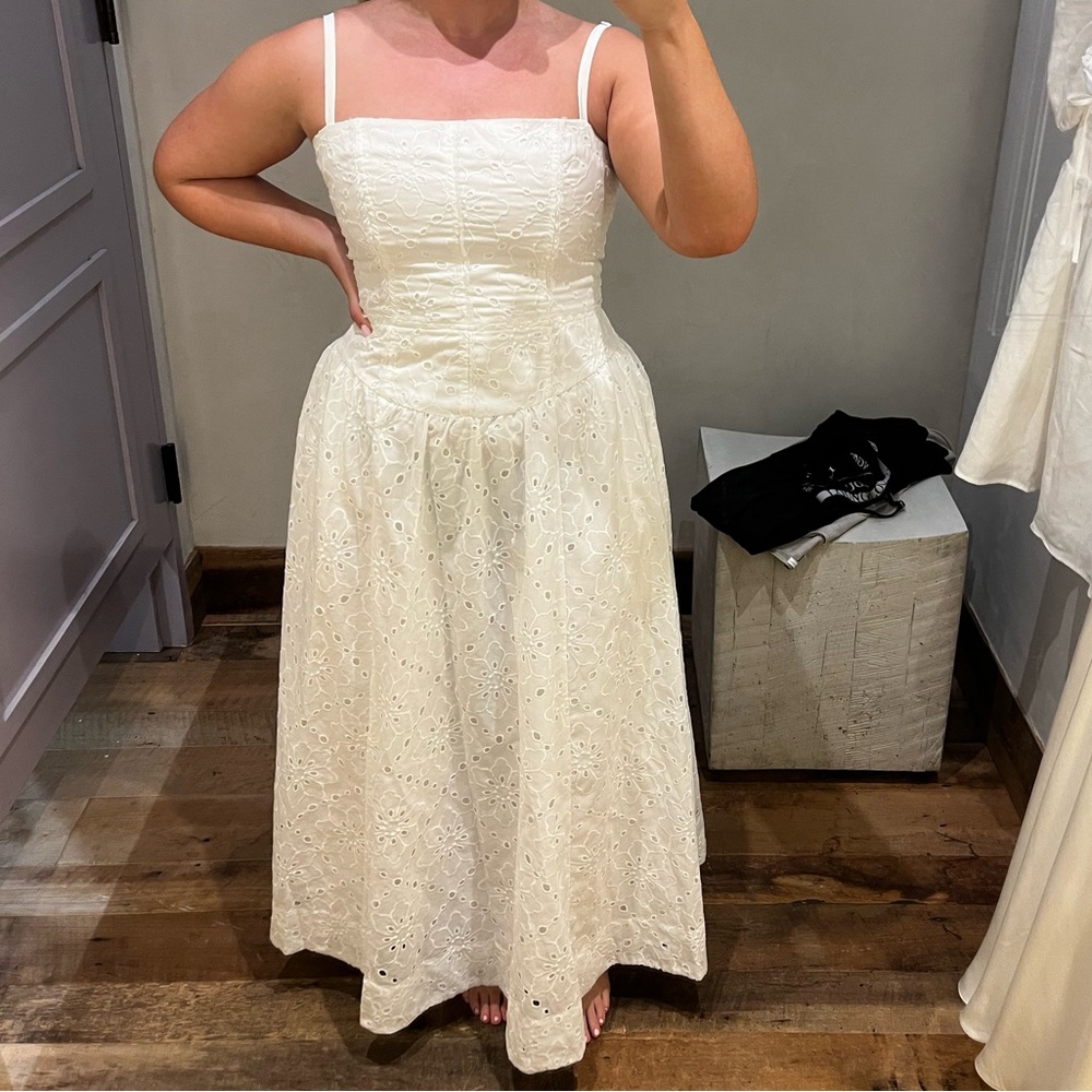 Reformation White Eyelet Maxi Dress - Picture 6 of 7